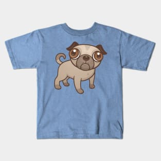 Pug Puppy Cartoon Kids T-Shirt